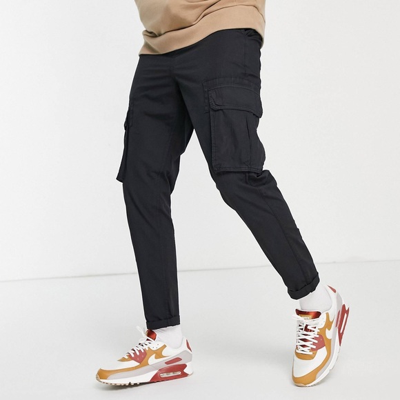ASOS Pants Brand New Asos Black Lightweight Cargo Pants Poshmark